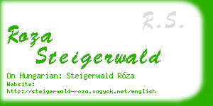 roza steigerwald business card